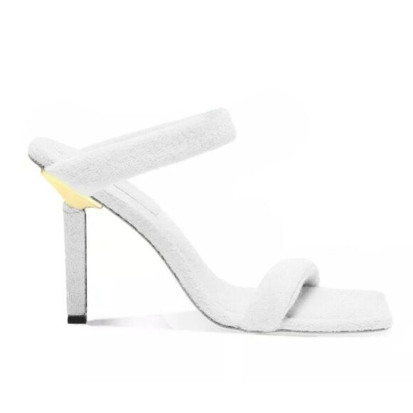 New in Box- Good American Terry Slide On Sandal White 8.5 - Picture 1 of 9